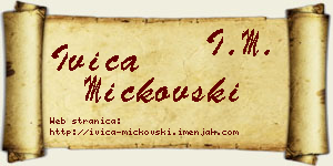 Ivica Mickovski vizit kartica